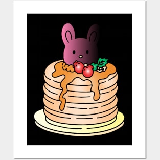 bunny bunny pancakes, bunny Posters and Art